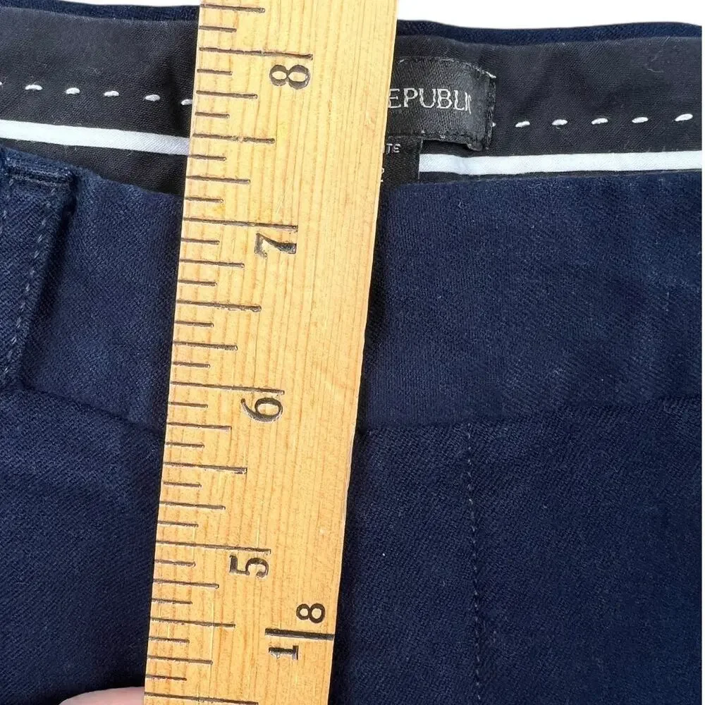 2 Pairs Banana Republic Sloan Fit Petite Pants Black and Navy Slim Ankle - 2P